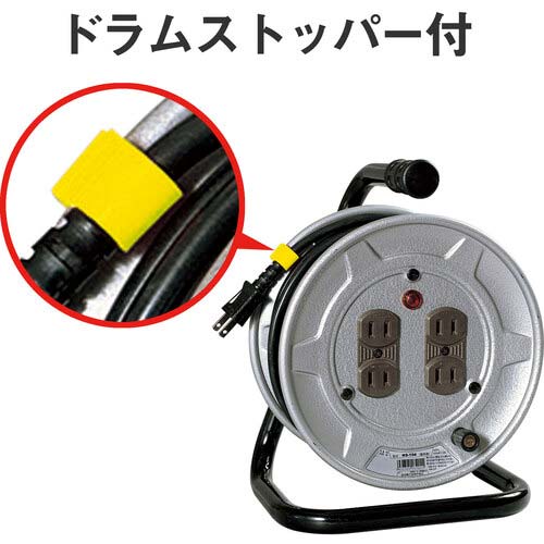 NICHIDO 電工ドラム 100V アースなし 10m VCTF電線 NS-104