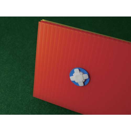 KUNIMORI ダンボールプラスチックコンテナ用オプション パンロックワッシャー Φ10 白 63158-PLW10-WH