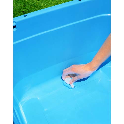 TONBO 角型タライジャンボ 水抜栓付 ブルー 120L 833