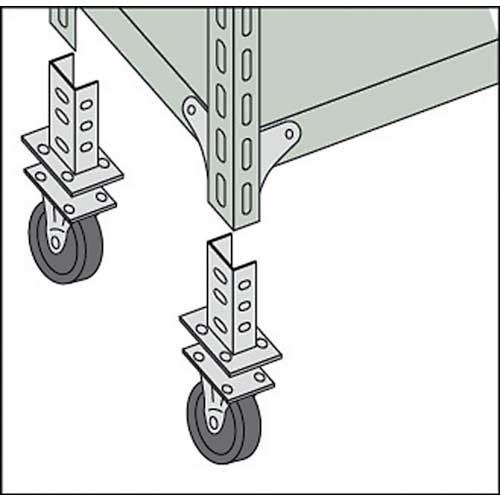 TRUSCO 棚部材 キャスター取付金具 CA-75