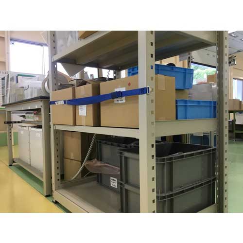 allsafe 書棚用落下防止ベルトフラットフック仕様(先細)W1500用 CL2X0.35X1.3XFH PA-1268-10