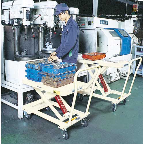 Bishamon ハンドリフター BXレベラー(スプリング調整式) 均等荷重100kg テーブル寸法700×450mm ESX10