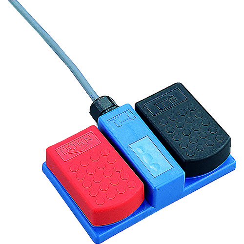 【廃番】TRUSCO テーブルリフト200kg 電動Bねじ式100V 500×500mm HDL-W2055V-12