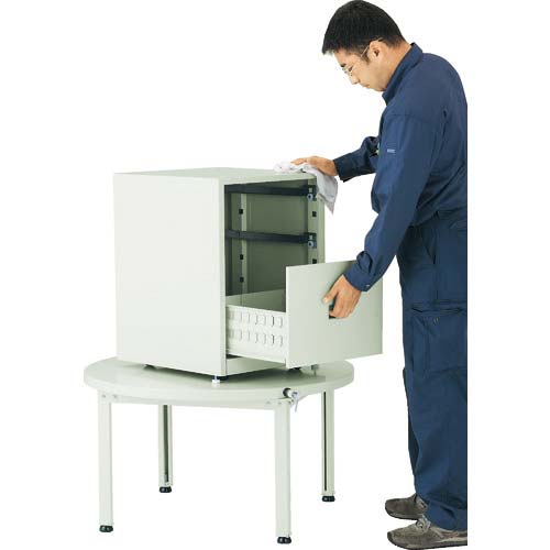 TRUSCO LC型大型回転台 Φ860XH81 ゴムマット張り LC-90-80G5