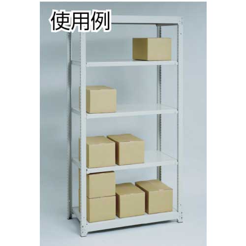 TRUSCO スチールラック M1.5型軽中量棚 1760×595×H1500 4段連結 ネオグレー M1.5-5664B