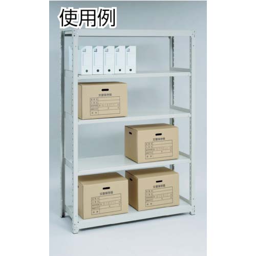 ＴＲＵＳＣＯ　スチールラック　軽量棚開放型　１８００Ｘ４５０Ｘ１２００　天地３段　ネオグレー (46X13) (510-8250) 送料無料 TRUSCO 軽量棚開放型 幅1200×奥行450×高さ1200mm 5段