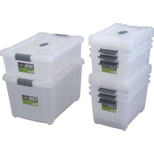 JEJアステージ フタ式収納ケース Xコンテナ #20クリア 21L X-20CR