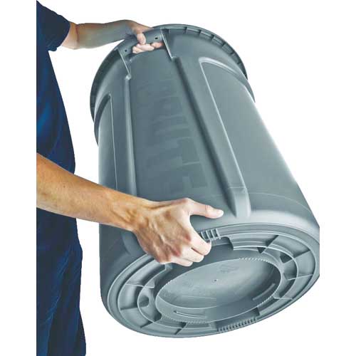 ラバーメイド ラウンドブルートコンテナ スリット付き 75.7L グレー 262075