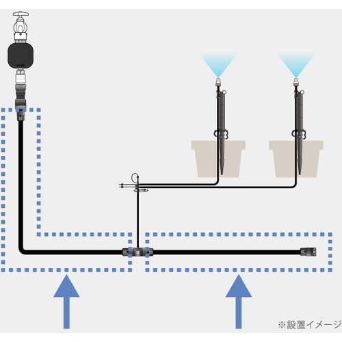 タカギ 水やりホース10m 内径9mm GKT110