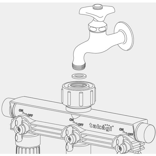 タカギ 3分岐蛇口ニップル GWF11
