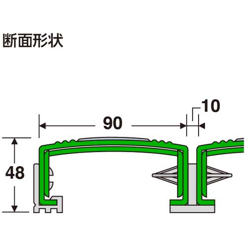 テラモト 抗菌滑り止め安全スノコ(完成品)600×1200mm 青 MR-098-443-3