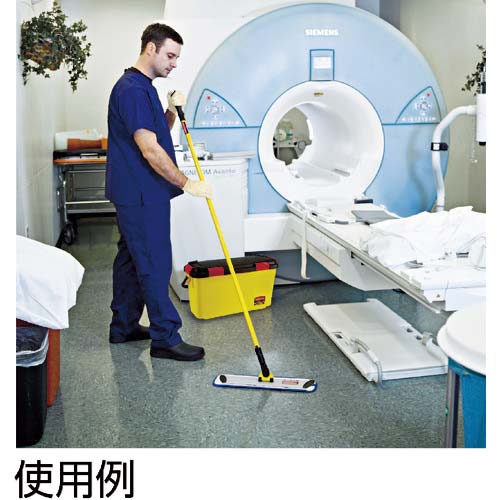 ラバーメイド モップ クイックコネクト モッピングシステム マイクロファイバーフリンジ付き 水拭き用 ブルー 縦145×横526mm Q416