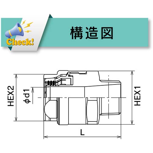 TOYOX ホース継手(ステンレス製) トヨコネクタ TC3-SS型 適合ホース25ミリ 継手規格R1 TC3-SS25-R1