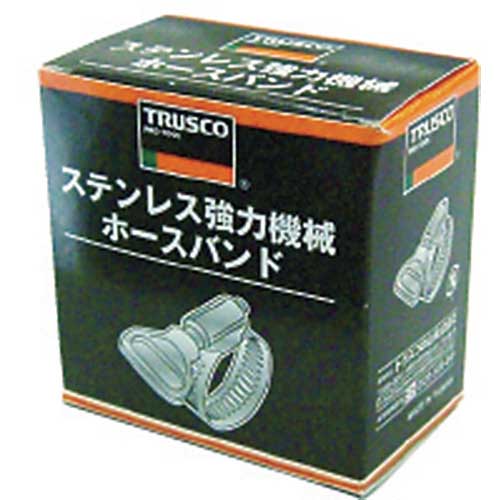 【廃番】TRUSCO ステンレス強力機械ホースバンド 締付径16〜25mm (10個入) TSB-25