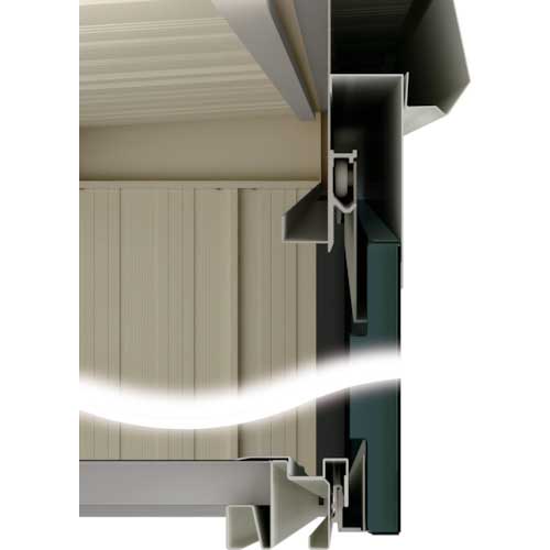 DAIKEN 物置ガーデンハウス DM-Z2921棚板付一般型 マカダムグリーン DM-Z2921-MG