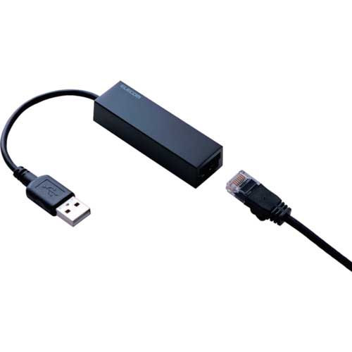 ELECOM USB2.0 LANアダプター Type-A ブラック EDC-FUA2-B