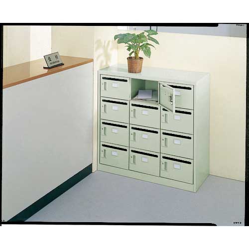 ■TRUSCO メールボックス 12人用 900X380XH880 MV12P(5209099)[法人・事業所限定][直送元]