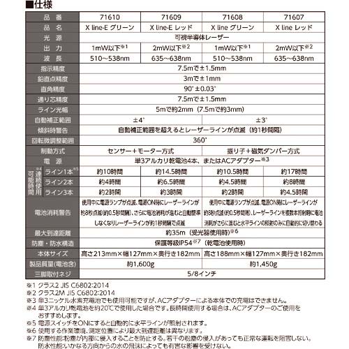 シンワ レーザーロボ Xline グリーン フルライン・地墨クロス 71608