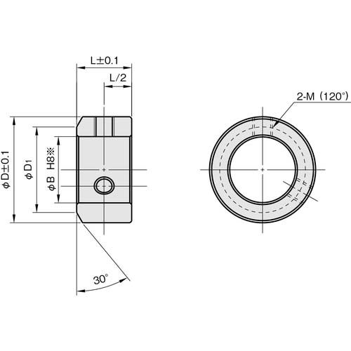 IWATA セットカラー ノーマル 無電解ニッケルメッキ SC1608M