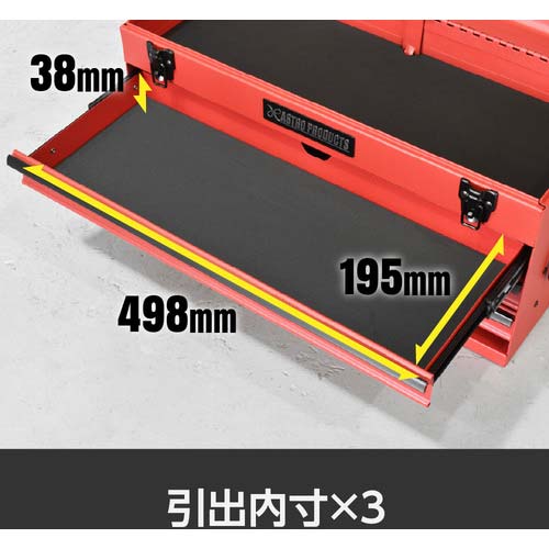 アストロプロダクツ ツールボックス 3段 ベアリング レッド TB763 2003000007633