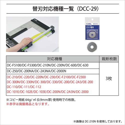 カール ディスクカッター替刃(ミシン目刃) DCC-29