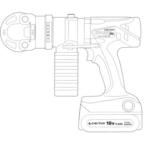 CACTUS コードレス電動油圧式圧着工具 EV-250DL