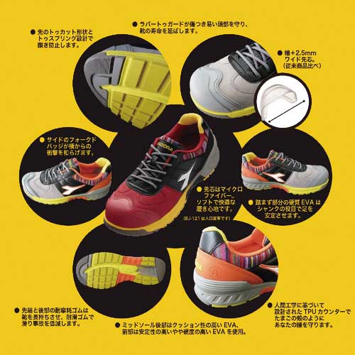 【廃番】ディアドラ 安全作業靴 ブルージェイ 29.0cm BJ121290