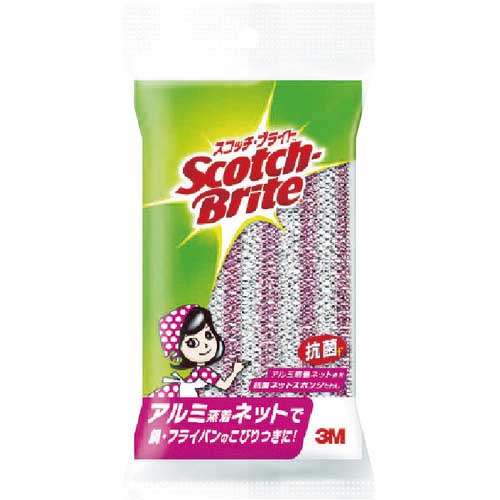 3M スコッチ・ブライト 抗菌アルミネットスポンジたわし NT-02K