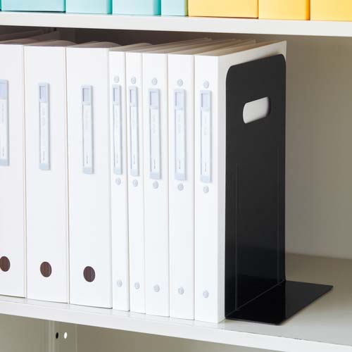 LIHIT ブックエンド・ハイタイプ(マグネット付)黒 A7351-24