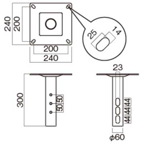 HAMILEX スラブ取付金具 垂直 CH-1B