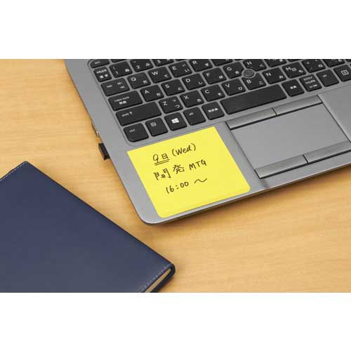 【廃番】3M ポスト・イット 全面強粘着ノート 74x74mm ビビットイエロー、エレクトリックブルー 30枚x2パッド F-33YB