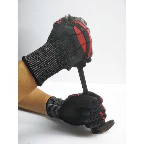 富士手袋 ナックルアーマーC4 赤 M 9900-R-M