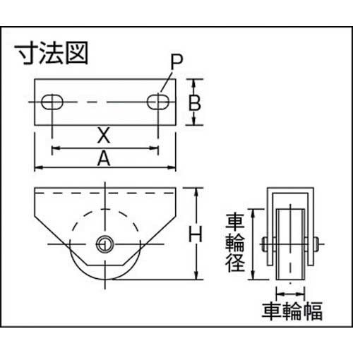 オールステンレス　200φ枠付重量車(平型) 枠付重量車（V型） C-1000 | 丸喜金属本社 | MISUMI(ミスミ)