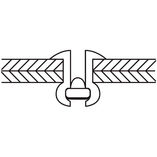 エビ カラーブラインドリベット(ホワイト) アルミ/スティール製 4-3(65本入) エコパック CNSA43WMP