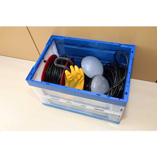 【廃番】TRUSCO オリコン α折りたたみコンテナ 50L ハーフカラー CR-S50N-BT