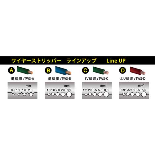 TTC ワイヤーストリッパーより線用 TWS-D