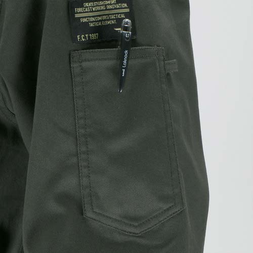 【廃番】カジメイク T/Cストレッチつなぎ ネイビー M 6776-55-M