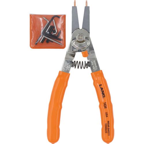 LANGTOOLS スナップリングプライヤー(替爪式・軸穴兼用) 1434