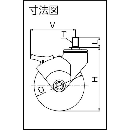ハンマー 740静シリーズねじ込みSP付エラストマー車 735MA-CLB100