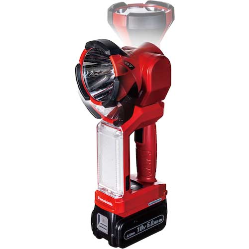 Panasonic 工事用充電LEDスポットワイドライト 赤 EZ37C6X-R