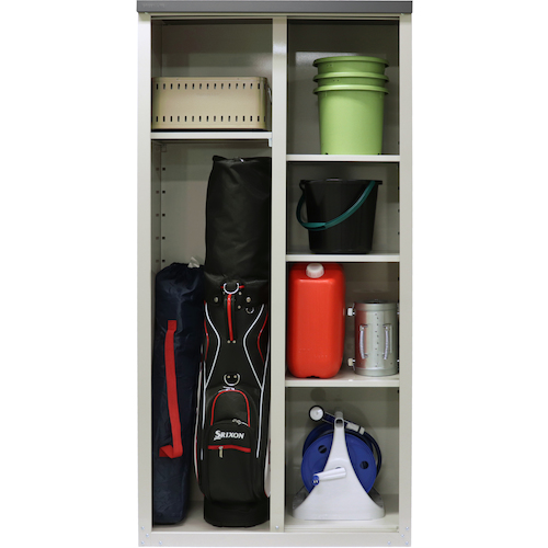 グリーンライフ 家庭用収納庫182(ハーフ棚仕様) HS-182HT