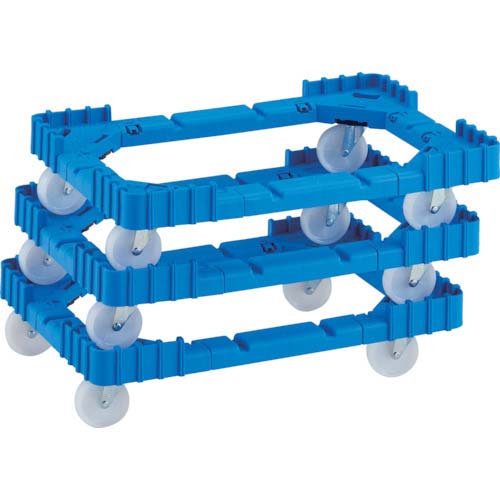 TRUSCO OCドーリー 50Lオリコン用 ナイロン車輪 4輪自在 ブルー OCD-50AN-B