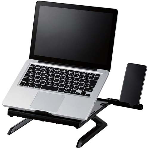 ELECOM 折りたたみノートPCスタンド(8段階・脚付) PCA-LTSH8BK