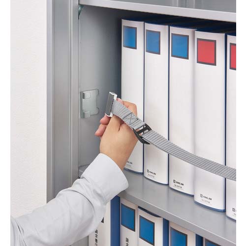 KING JIM 防災用品 収納棚につける落下防止ベルト 対象物重量100kg 耐震度震度6強相当 RB1200