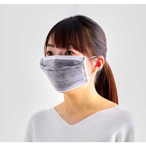 TRUSCO 一般作業用活性炭入マスク(耳掛けタイプ)4層 フリーサイズ (50枚入) TEM4C-50