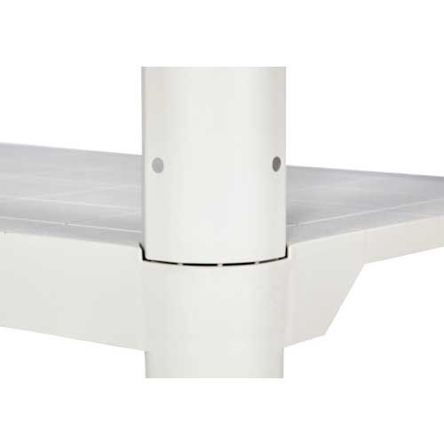 TRUSCO プラ棚 高さ515-2段タイプ コーナーキャップ4個付 ネオグレー TPT-1342CA