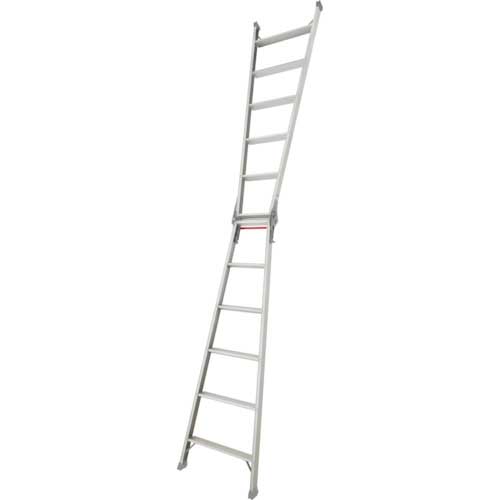 【廃番】ハセガワ アルミはしご兼用脚立 標準タイプ ワンタッチバー RD型 4段(10262) RD-12B