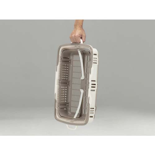 サンコー 折りたたみバスケット 103060 ニューバスケット ブラウン 10306000BR