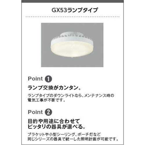 コイズミ 住宅・店舗用照明 非調光 温白色 屋内用GXランプ型LED付き SB 