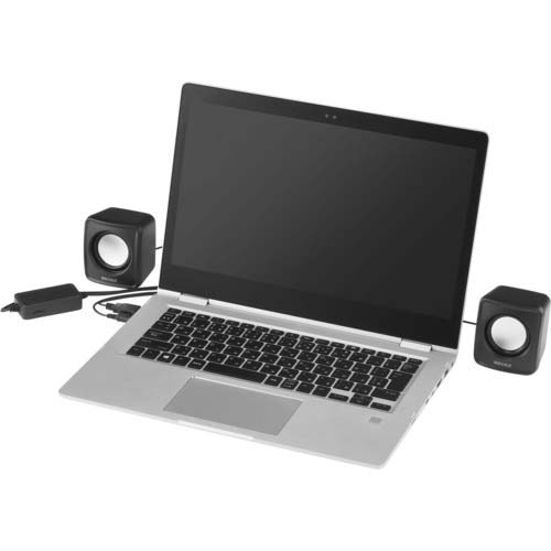 BUFFALO PC用スピーカー USB電源コンパクトサイズ ブラック BSSP100UBK